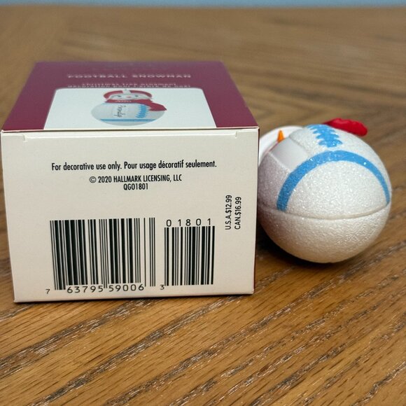 Hallmark Keepsake Ornament Football Snowman Personalize 2020 - Picture 8 of 9
